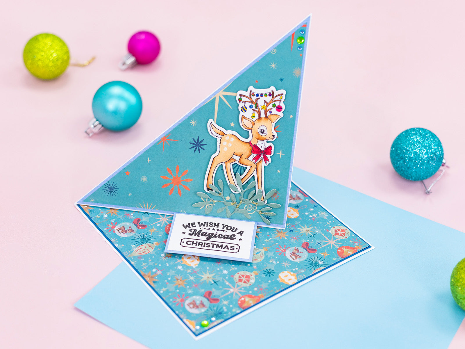 Crafter's Companion Retro Christmas Collection Stamp & Die Set - Reindeer