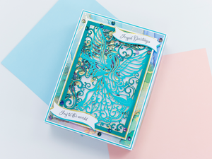 Crafter Companion Joyous Angel Stamp and Die - Joy to the World  