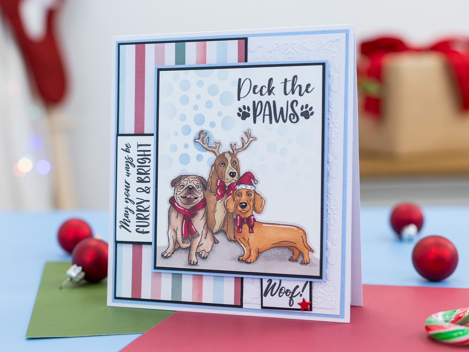Crafter's Companion Santa Paws Stamp and Die - Dachshund