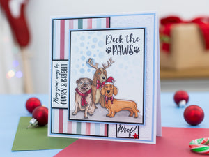 Crafter's Companion Santa Paws Stamp and Die - Dachshund