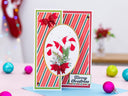 Crafter's Companion Retro Christmas Collection Metal Die Set - Candy Cane & Foliage