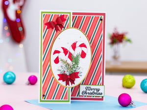 Crafter's Companion Retro Christmas Collection Metal Die Set - Candy Cane & Foliage
