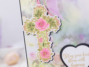 Floral Cross Stamp & Metal Die Set