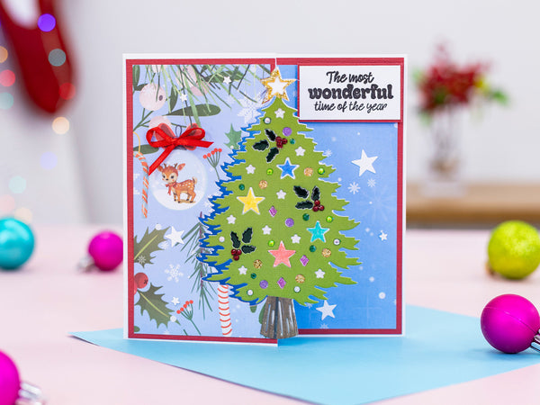 Crafter's Companion Retro Christmas Collection Metal Die Edge'able - Christmas Tree
