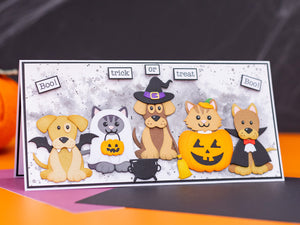 Crafter's Companion Stamp, Die & Flock - Halloween Pets