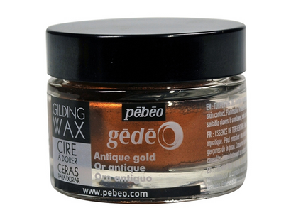 Pebeo Gilding Wax Antique Gold - 30ml pot