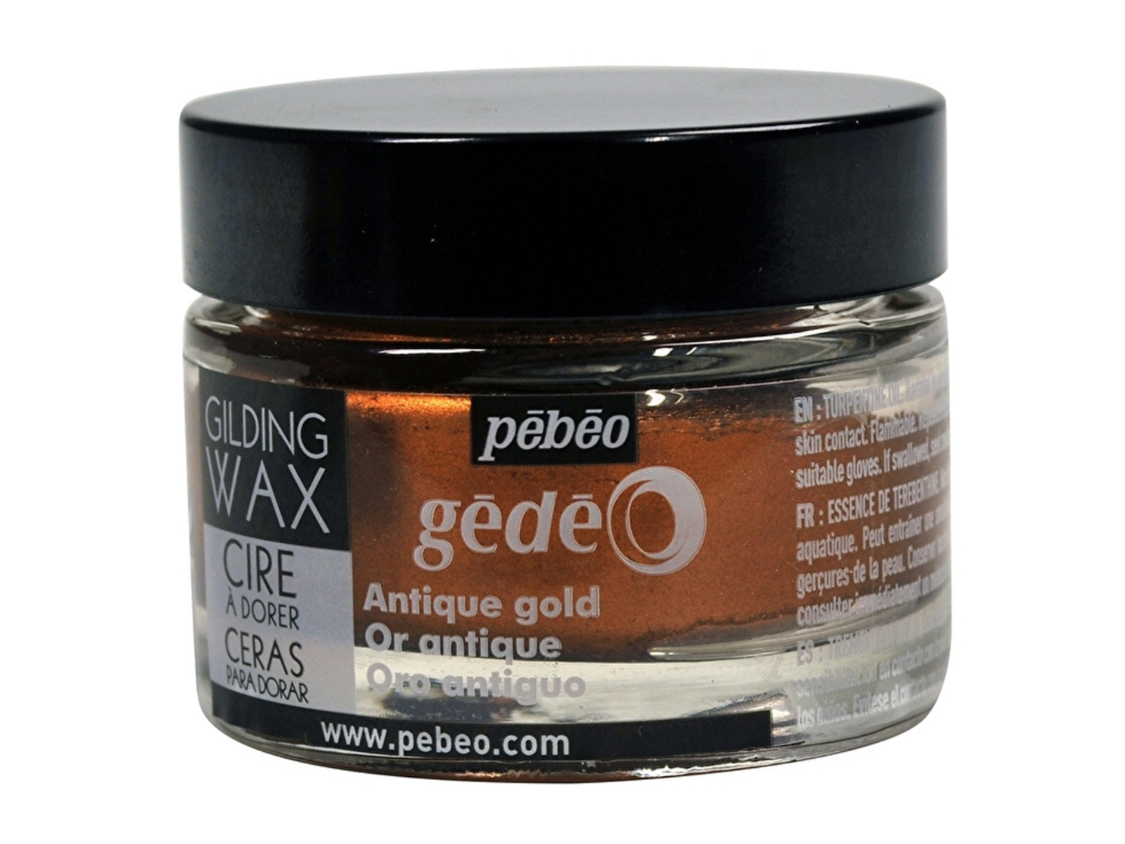 Pebeo Gilding Wax Antique Gold - 30ml pot