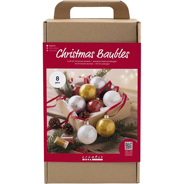 Creativ Craft Kit Christmas Baubles, Glitter, 1 pack