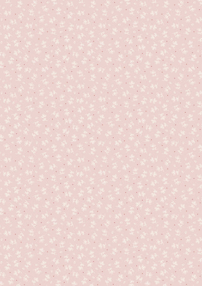Lewis & Irene Fabric -Small Flowers on Pink