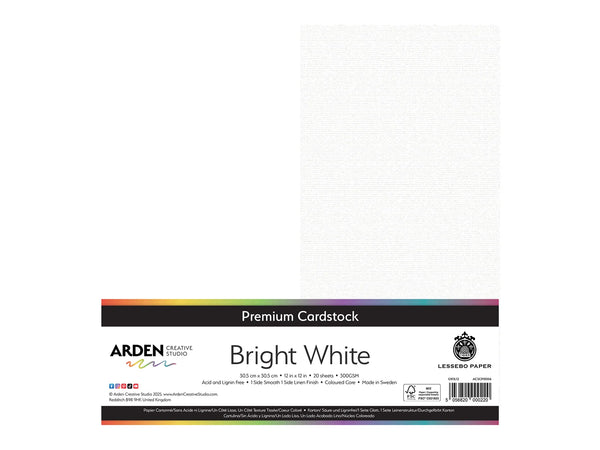 Arden Creative Studio Premium Cardstock Bright White 12