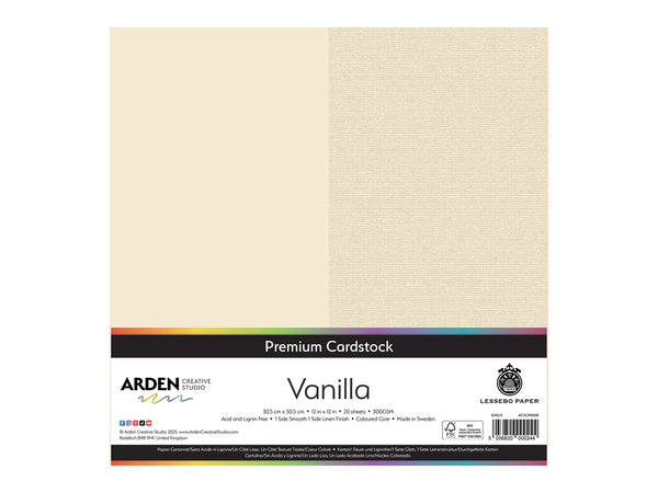 Arden Creative Studio Premium Cardstock Vanilla Cream 12