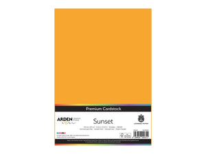 Arden Creative Studio Premium Cardstock Sunset Orange A4 - 20 Pack