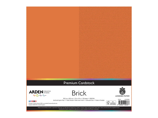 Arden Creative Studio Premium Cardstock Brick Orange 12
