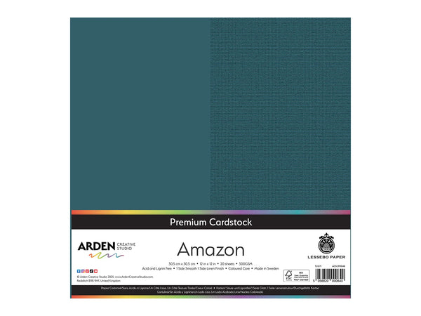 Arden Creative Studio Premium Cardstock Amazon Teal 12