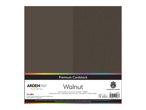 Arden Creative Studio Premium Cardstock Walnut Brown 12