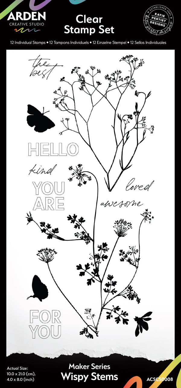 Arden Creative Studio Maker Series Wispy Stems Clear Stamp Set