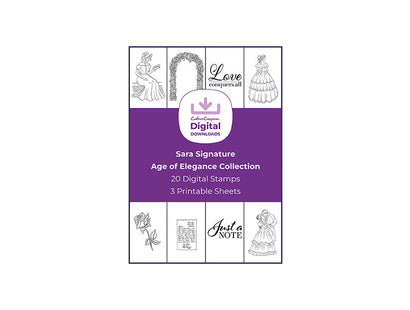 Sara Signature Age of Elegance Collection - Digital Stamp Sheets - A4