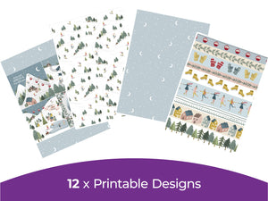 Violet Studios Ski Lodge - Digital Paper Pad