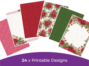 Poinsettia Perfection Collection - Digital Paper Pad
