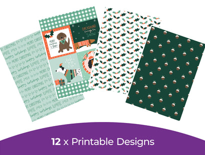 Violet Studios Merry Woofmas - Digital Paper Pad