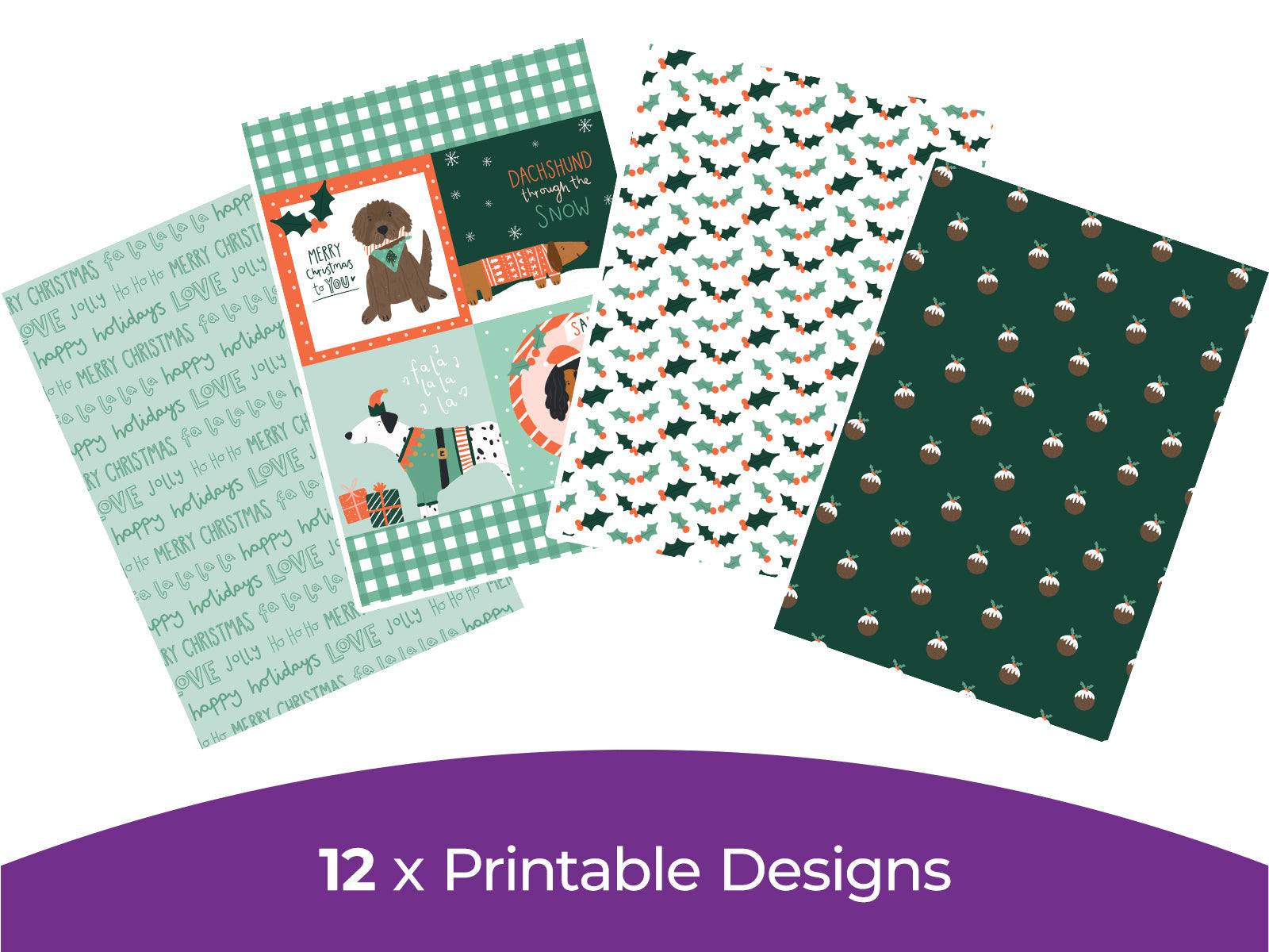 Violet Studios Merry Woofmas - Digital Paper Pad