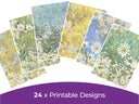 Nature's Garden Delightful Daises Collection - Digital Paper Pad