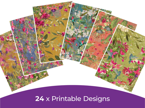Nature's Garden Fabulous Fuchsia Collection - Digital Paper Pad