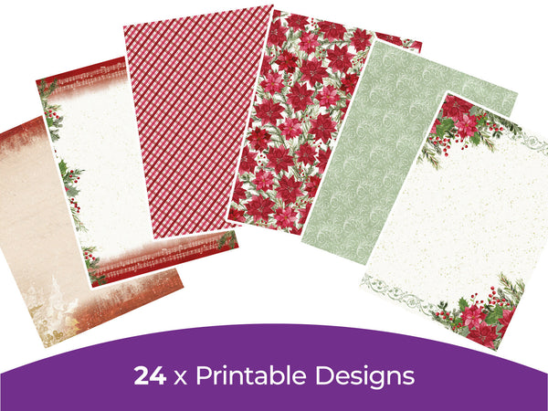 Poinsettia Perfection Collection - Digital Paper Pad