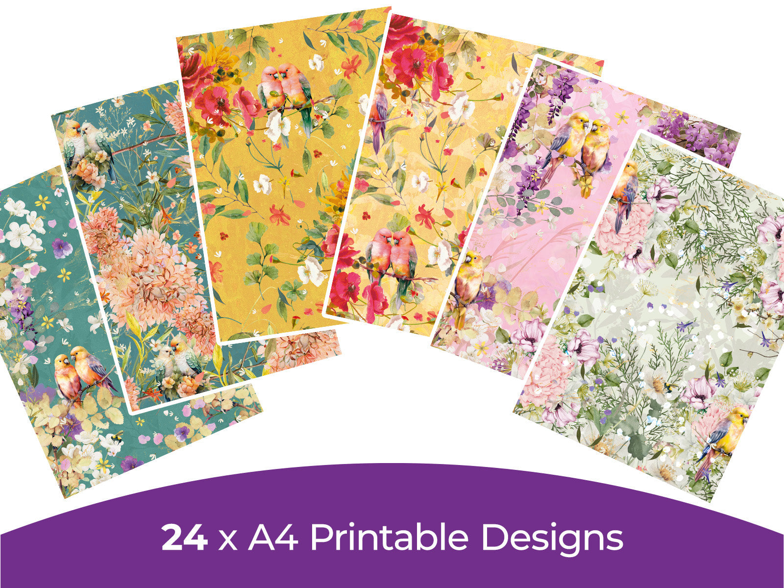 Lovebird Collection - Digital Paper Pad