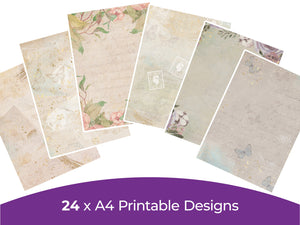 Vintage Butterflies Collection - Digital Paper Pad
