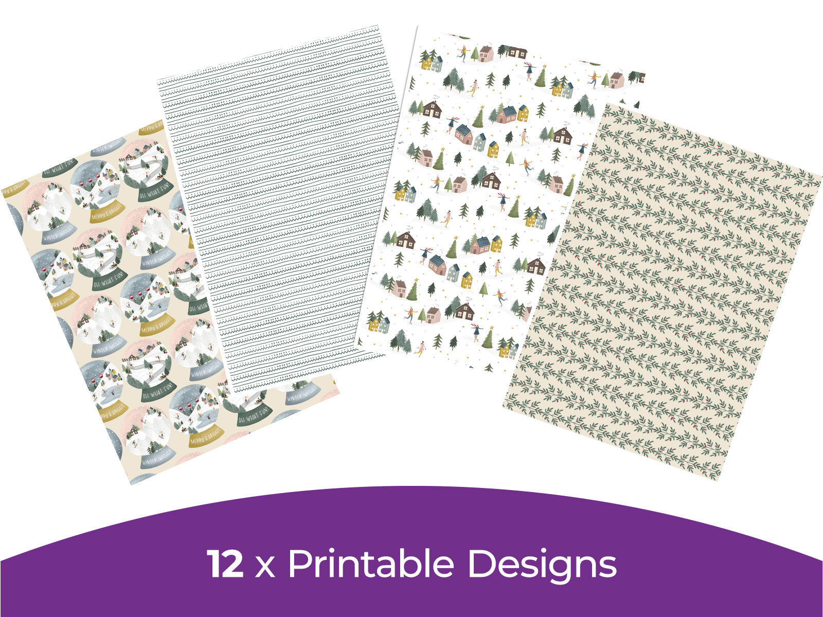 Violet Studios Ski Lodge - Digital Paper Pad