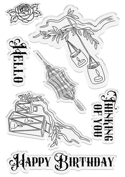 Belle Countryside - Clear Acrylic Stamp Set - Lumieres & Lanterns