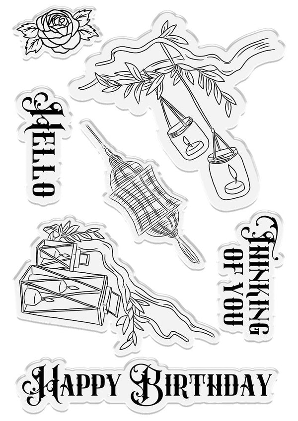 Belle Countryside - Clear Acrylic Stamp Set - Lumieres & Lanterns