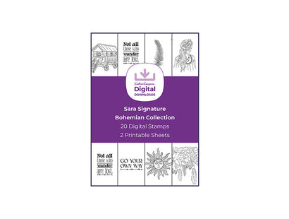 Sara Signature Bohemian Collection - Digital Stamp Sheets - A4