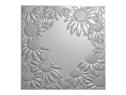 Crafters Companion 5.5" X 5.5" 3D Embossing Folder, Metal Die and Stencil Set - Ethereal Echinacea