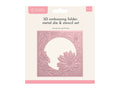 Crafters Companion 5.5" X 5.5" 3D Embossing Folder, Metal Die and Stencil Set - Gorgeous Gerberas