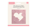 Crafters Companion 5.5" X 5.5" 3D Embossing Folder, Metal Die and Stencil Set - Radiant Rose