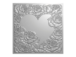 Crafters Companion 5.5" X 5.5" 3D Embossing Folder, Metal Die and Stencil Set - Radiant Rose