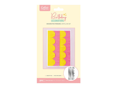 Crafter's Companion Birthday Celebrations Metal Dies - Decorative Fringing