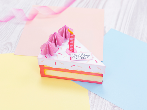 Crafter's Companion Birthday Celebrations Photopolymer Stamp, Die and Stencil - Birthday Cake Treat Box