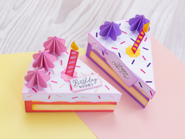 Crafter's Companion Birthday Celebrations Photopolymer Stamp, Die and Stencil - Birthday Cake Treat Box