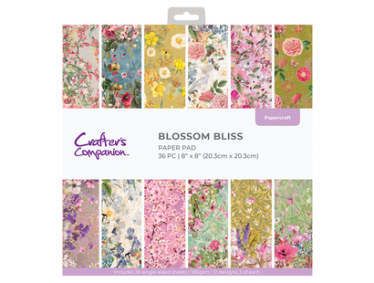 Crafter's Companion 8"x8" Paper Pad - Blossom Bliss
