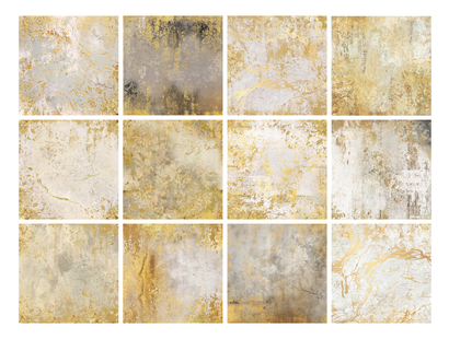 Crafter's Companion 12”x12” Paper Pad - Gold Textures