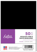 Crafter's Companion - A6 Black Card & White Envelopes 100pc Envelopes 100pc