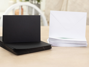Crafter's Companion - A6 Black Card & White Envelopes 100pc Envelopes 100pc