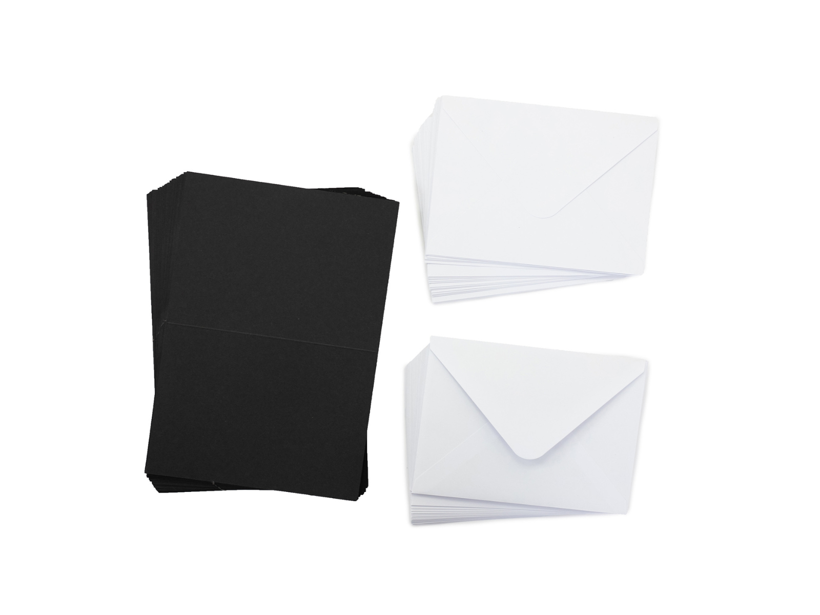 Crafter's Companion - A6 Black Card & White Envelopes 100pc Envelopes 100pc
