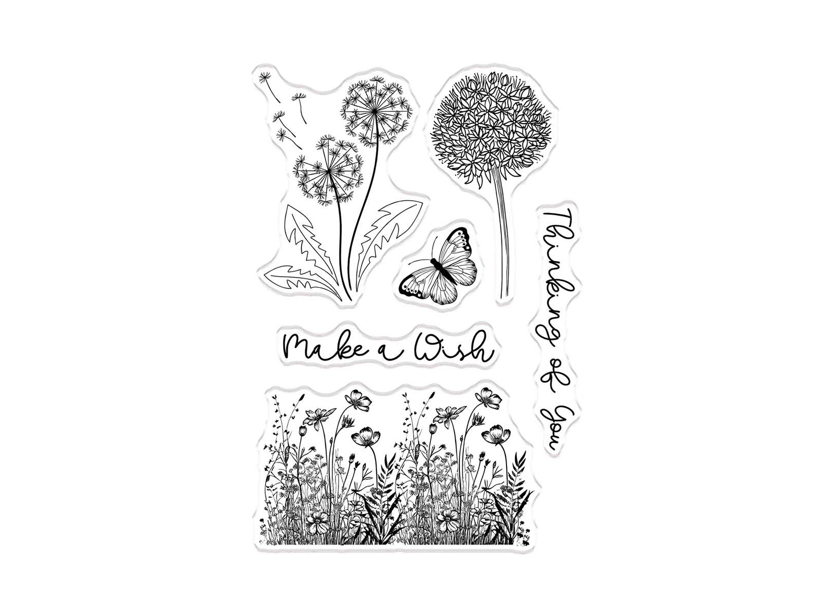 Crafter's Companion Clear Acrylic Stamp - Peaceful Meadow