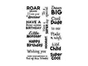 Crafters Companion Clear Acrylic Stamp Set - Super Cool Sentiments