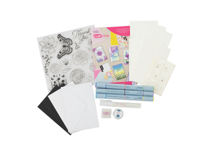 Crafters Companion - Craft Club - Tricolour Aqua Techniques