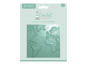Crafter’s Companion Coastal Collection 3D Embossing Folder 5.5″ x 5.5″ - Coastlines